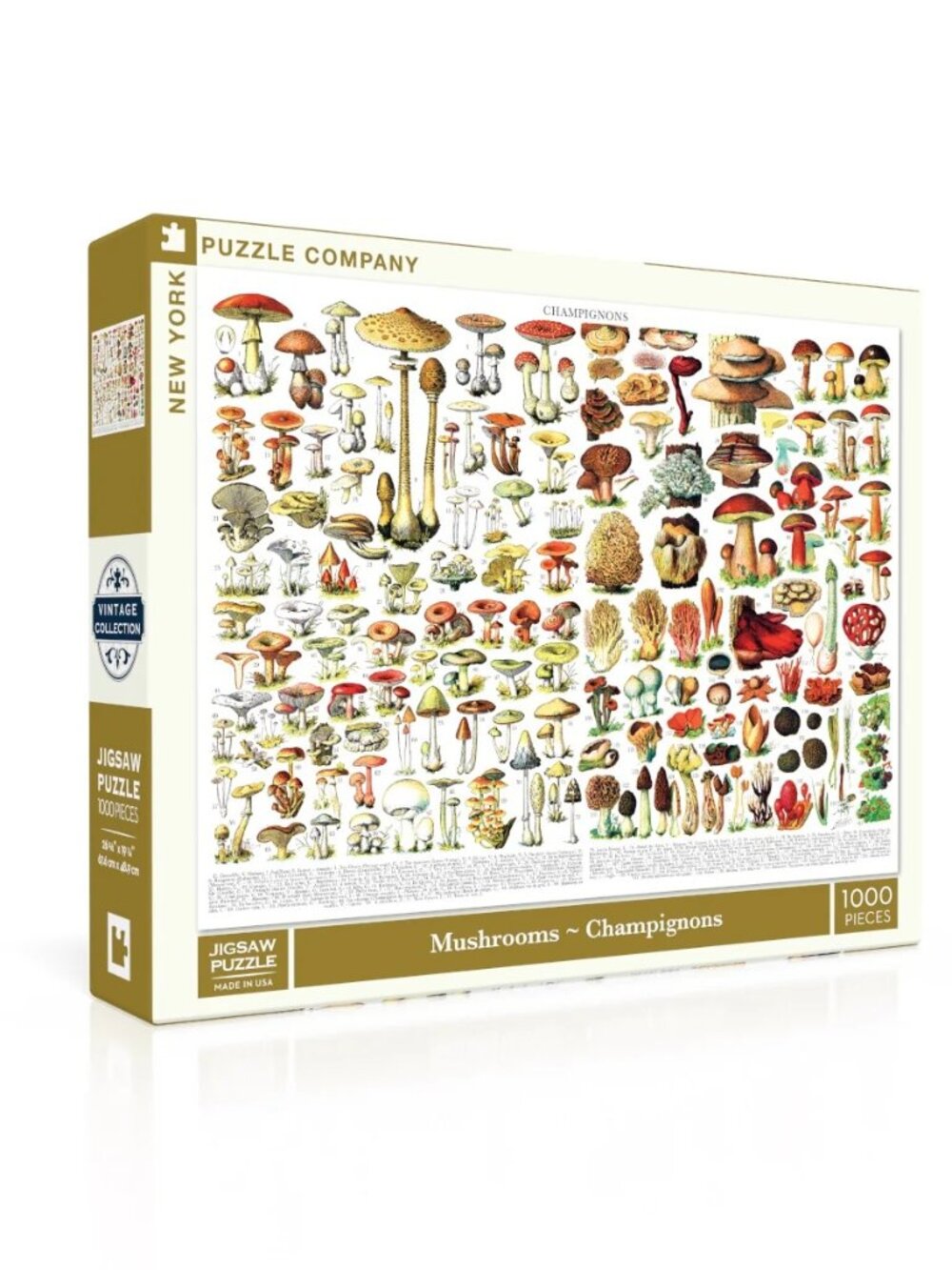 New Sealed NEW YORK PUZZLE COMPANY Mushrooms – Champignons 1000 piece puzzle